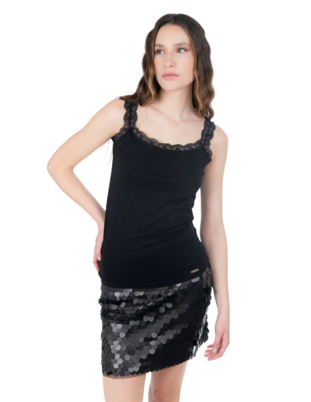 Influencer top con dettagli in pizzo 03G0358 [6dc3cc9b]