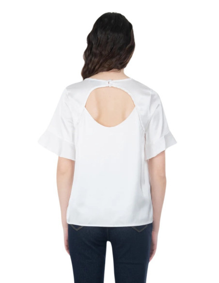 Influencer blusa in raso di viscosa e cotone 03T0023 [d9a7013d]