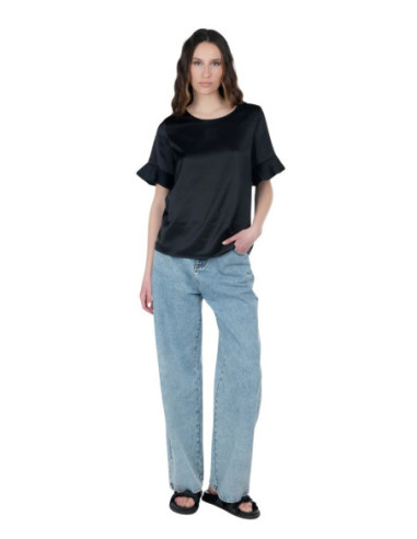Influencer blusa in raso di viscosa e cotone 03T0023 [f7f5feaf]
