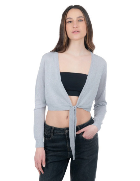 Influencer cardigan corto in misto viscosa 03J7282 [a3c9a0f1]