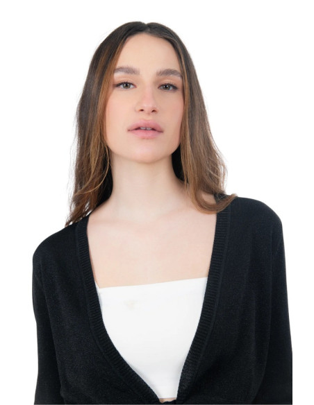 Influencer cardigan corto in misto viscosa 03J7282 [c36db992]