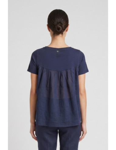 Blash t-shirt in cotone e inserto in mussola BS1710001 [1266b8b9]