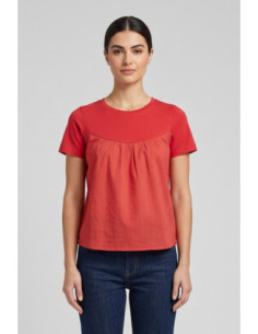 Blash t-shirt in cotone e inserto in mussola BS1710001 [42b592b6]