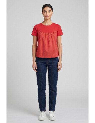 Blash t-shirt in cotone e inserto in mussola BS1710001 [2c8e10bf]