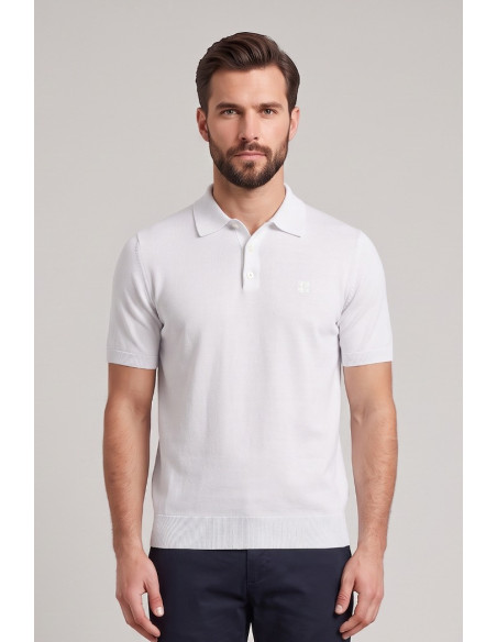 Urban Ring polo in filo con logo ricamato sul petto UR810007 [935738cb]