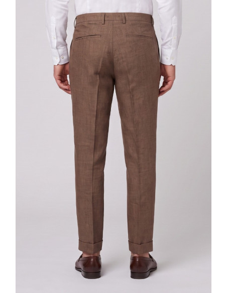 Markup pantalone chino in lino cropped carrot Dobby MK295122 [5944555d]