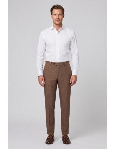 Markup pantalone chino in lino cropped carrot Dobby MK295122 [ee599459]