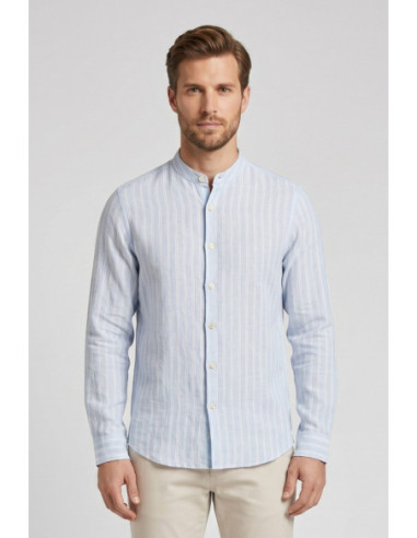 Markup camicia rigata in lino delavé MK493013 [f24a19ac]