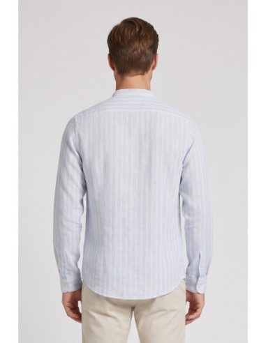 Markup camicia rigata in lino delavé MK493013 [2b6c5aa1]