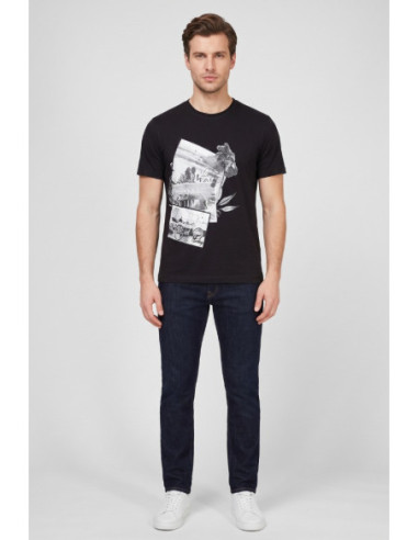 Markup t-shirt in cotone fiammato con orli vivi MK491070 [040acf81]