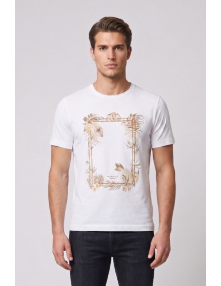Markup t-shirt in cotone con stampa tropicale MK291069 [184c5c77]