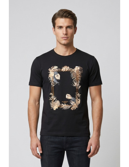 Markup t-shirt in cotone con stampa tropicale MK291069 [334ee4fb]