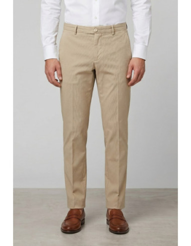 Markup pantalone chino in cotone stretch Dobby MK295142 [85d51198]