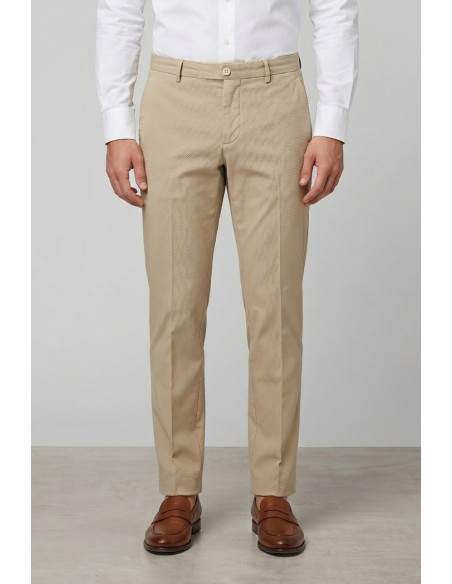Markup pantalone chino in cotone stretch Dobby MK295142 [85d51198]