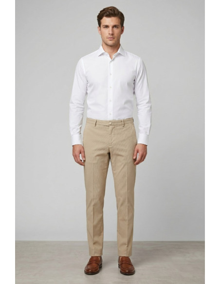 Markup pantalone chino in cotone stretch Dobby MK295142 [ebee9391]