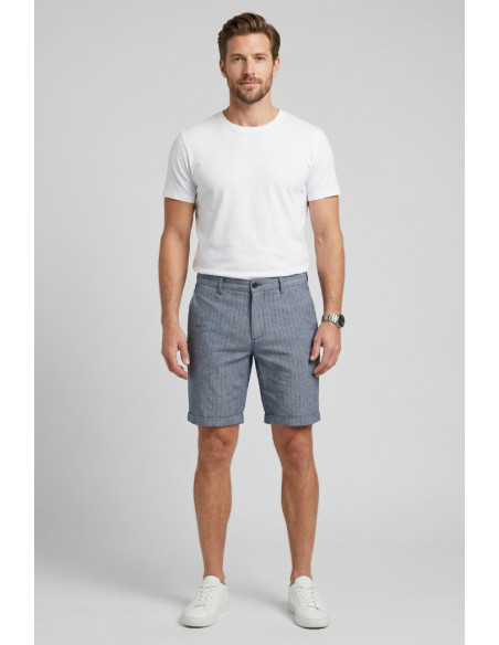 Markup bermuda in misto cotone e lino stretch MK295212 [1c34935b]