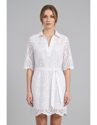 Markup abito in cotone pizzo sangallo MW1610206 [d3edb034]