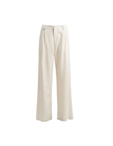 Influencer pantalone wide leg in viscosa e lino 05T0077 [dd10bb32]