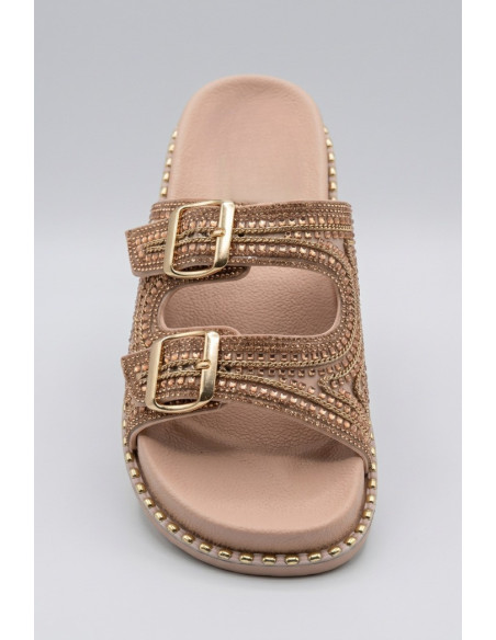 Solo Soprani ciabatta con doppia fascia e strass SSW519N88 [1fc8a3fb]