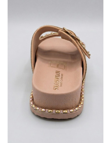 Solo Soprani ciabatta con doppia fascia e strass SSW519N88 [1a98e4e5]