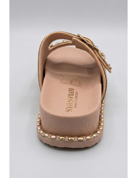 Solo Soprani ciabatta con doppia fascia e strass SSW519N88 [1a98e4e5]