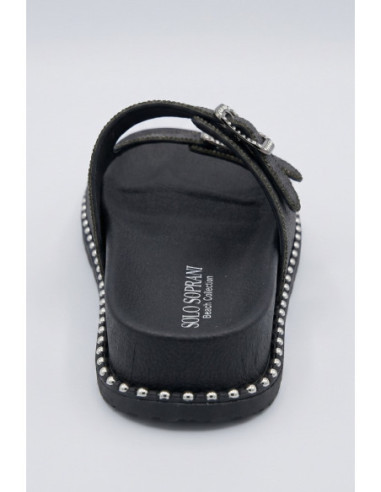 Solo Soprani ciabatta con doppia fascia e strass SSW519N88 [860031b5]