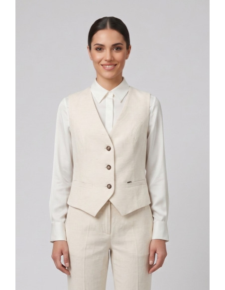 Maidoma gilet in misto lino e viscosa PE26F508/MD1320 [50bc678f]