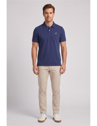 Henry Cotton's polo in piquet con logo ricamato P626127 [07274b02]