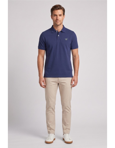 Henry Cotton's polo in piquet con logo ricamato P626127 [07274b02]