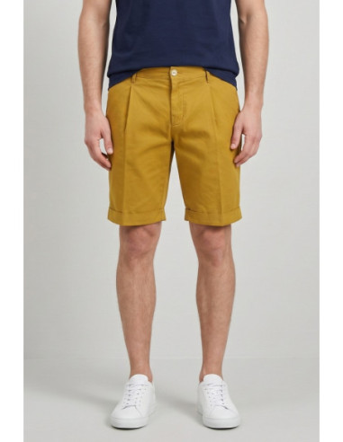 Markup bermuda in misto lino e cotone stretch MK295214 [b152ad37]