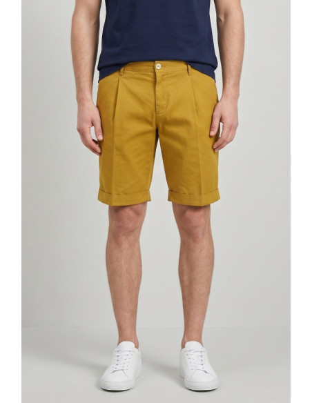 Markup bermuda in misto lino e cotone stretch MK295214 [b152ad37]