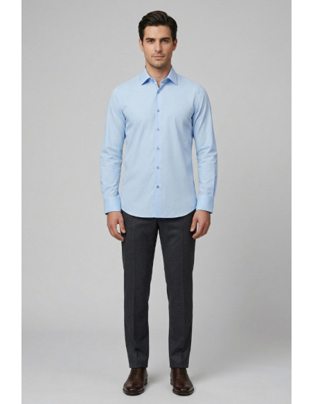 Paul Matthew camicia custom fit in tessuto no-stiro CI2-2702 [cdfd17d0]