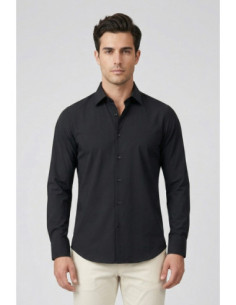 Paul Matthew camicia custom fit in tessuto no-stiro CI2-2702 [1b88e780]