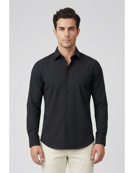 Paul Matthew camicia custom fit in tessuto no-stiro CI2-2702 [1b88e780]