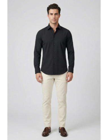 Paul Matthew camicia custom fit in tessuto no-stiro CI2-2702 [75b36589]