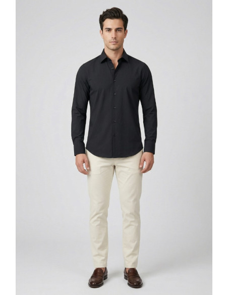 Paul Matthew camicia custom fit in tessuto no-stiro CI2-2702 [75b36589]