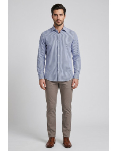 Paul Matthew camicia custom fit in tessuto no-stiro CI2-2702 [8530704a]