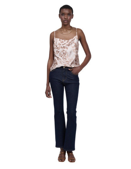 Influencer top scollato con drappeggio 03X580 [a6eb87a4]