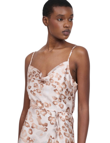 Influencer abito midi con stampa animalieur 03X581 [349a14b2]