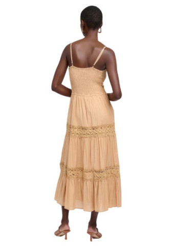 Influencer abito lungo scollato con inserti in pizzo 03Y131 [a08c778f]