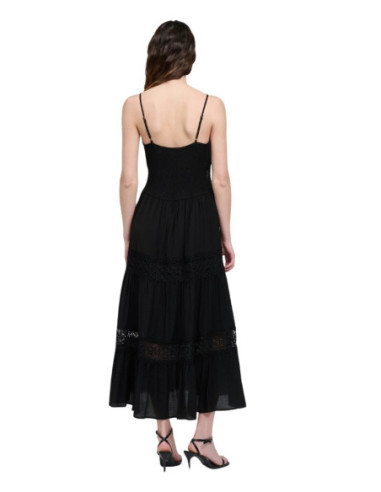 Influencer abito lungo scollato con inserti in pizzo 03Y131 [1159f0e3]