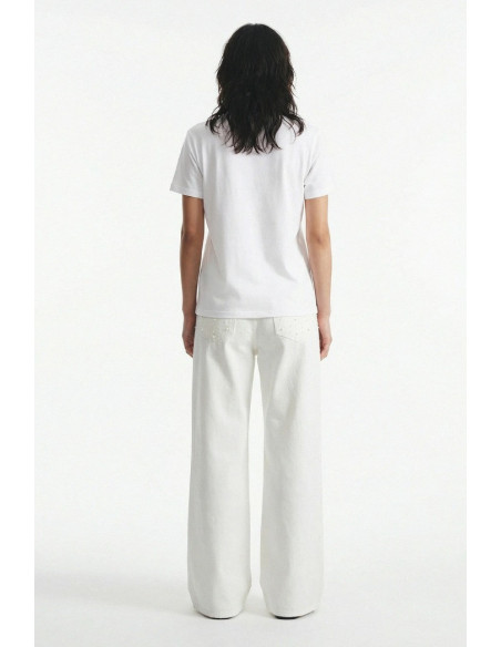 Influencer t-shirt in cotone stretch con logo patch 05AB218 [d2e2232f]