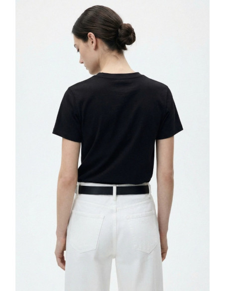 Influencer t-shirt in cotone stretch con logo patch 05AB218 [f9e09ba3]