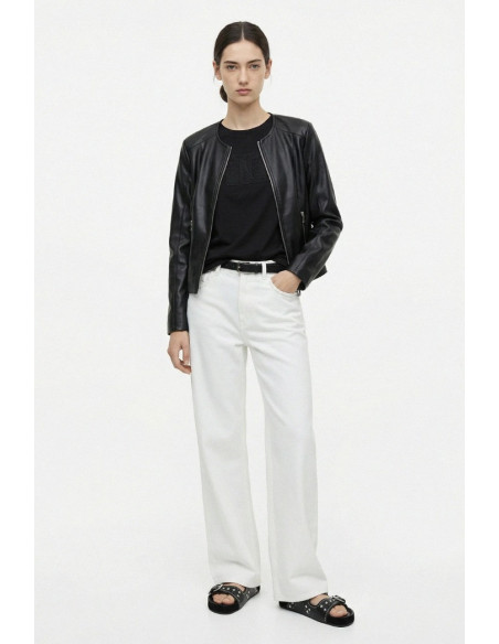 Influencer t-shirt in cotone stretch con logo patch 05AB218 [4efd5aa7]