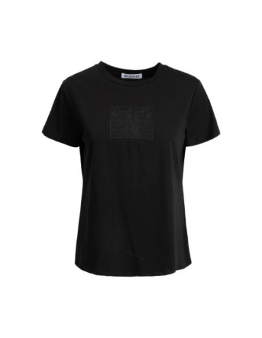 Influencer t-shirt in cotone stretch con logo patch 05AB218 [4bad1db9]