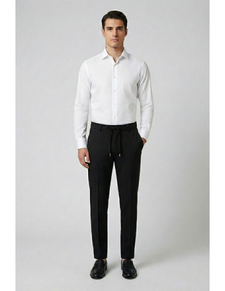 Moro pantalaccio in misto viscosa punto milano MIP2624 [6eeea861]