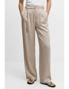 Influencer pantalone wide leg in crepe satin 05Y164 [1766cce8]