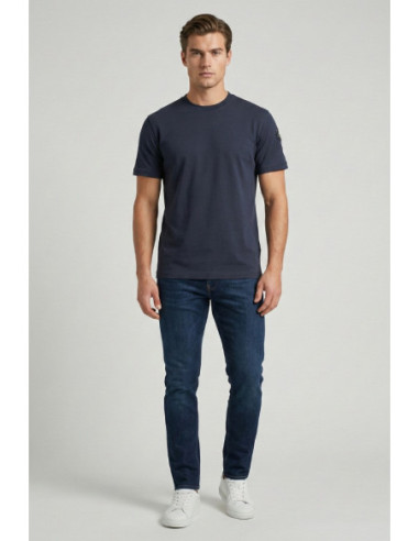Blauer t-shirt in cotone Hanson 26SBLUH02068-007439 [b6b4eb96]
