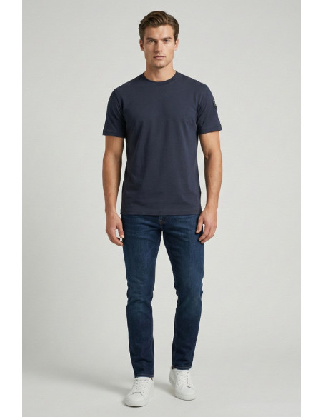 Blauer t-shirt in cotone Hanson 26SBLUH02068-007439 [b6b4eb96]