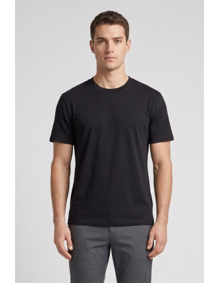 Blauer t-shirt in cotone Hanson 26SBLUH02068-007439 [6dc32c0b]